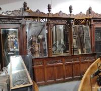 15G..Great Unique Antique Back Bar...14 Ft long to 24 ft long....!!!..c. 1880...Top crown can be replaced with a more simple flat top crown.....