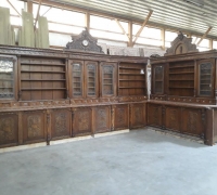 18...CARVED ANTIQUE BACK & FRONT BAR 16' L TO 33' L X 8' TO 10' 6