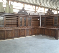 18...CARVED ANTIQUE BACK &amp; FRONT BAR 16' L TO 33' L X 8' TO 10' 6