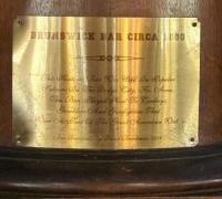 1EEEE...PLAQUE  OF  HISTORY OF THIS ANTIQUE   BAR   AND   AVAILABLE   - 15 FT BAR MASTER  LIST                   