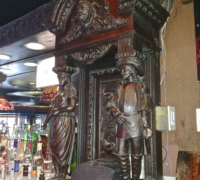 659 - 1 OF A  KIND  ANTIQUE BLACK  FOREST   CARVED  BACK BAR    !!    15 FT  LONG  TO    30  FEET  LONG  !!     C. 1880