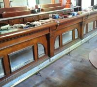 2J....1 of the  FINEST ANTIQUE FRONT  BARS  IN THE  USA !!!! C. 1880 -  26 FT L with MATCHING                        18 FT TO  25  FT LONG  BACK  BAR  !!!!!.