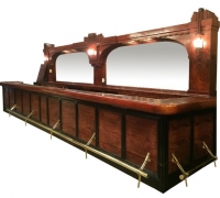 671- ART DECO FRONT AND BACK BAR - 25 FT LONG X 8 FT HIGH