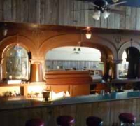 59 D - Great Massive Columns - 21 ft. long mahogany back bar