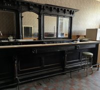 11B ....C. 1880 17 FT LONG X 9 FT 6 IN H ANTIQUE FRONT &amp; BACK BAR...ALL ORIGINAL
