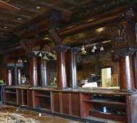 1D..sold....THE FINEST ANTIQUE BACK BAR IN THE USA! 26 FT L X 12 FT H AND FRONT BAR 37 FT L. RARE