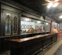 12D..AVAILABLE.....OAK 12' H X 40' LONGEST ANTIQUE FRONT & LONGEST 65' BACK BAR IN THE USA....SEE 612 TO 629 & 1052 to 1111