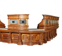 46 -The Finest Antique Front Bar In The USA - 31 ft. long- former bank counter-  see photos #396 to #400 - TOP CAN BECOME A MATCHING BACK BAR