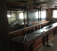 21a - MAHOGANY 21 ft. BACK AND FRONT BAR - CIRCA 1880 - see pictures #630 to #653 (#15c = optional bar top)