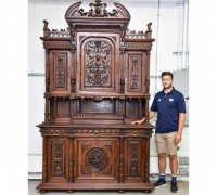 03CC...WALNUT BLACK FOREST SIDEBOARD..115.5 H X 72