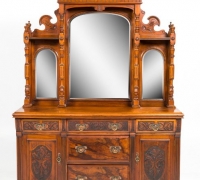 10A....WALNUT AND BURLED WALNUT C.1870 88" H X 59 3/8 W X 20 5/8 D