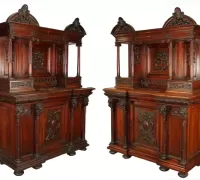 14B......Pair C. 1880....85" h x 61 1/2" w x 23 1/4" d.