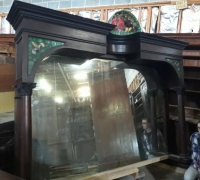 15D...ANTIQUE BACK BAR TOP...8 FT W X 7 FT H...C. 1880