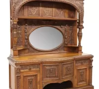 1AA-GREAT-ANTIQUE-CARVED-BAR...110" H, 83" W, 30.5" D