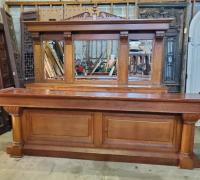 1F-C. 1880   -   ANTIQUE  BACK BAR  - 10 FT L   X  9   FT  H    MATCHING   ANTIQUE  FRONT   BAR  -  11  FT  L.
