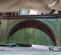 1AAAA....Available... Similar Antique Back Bar Top and Columns. ..9 ft 10 " wide...c. 1880..........