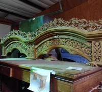 2CC.....c.1880..Antique Back Bar Top ...9Ft 6 " w. X 7 ft h with columns.. 2CC.....c.1880..Antique Back Bar Top ...9Ft 6 " w. X 7 ft h with columns..