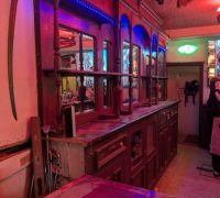 2DD... C.  1880  -    ANTIQUE BACK   BAR -10 FT 8" LONG.