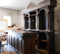 448-sold-antique-carved-pine-back-and-front-bar-96-w-x-103-h