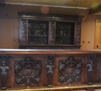 14 a - AFTER SOLD- 30 MORE similar antique carved cabinets - Base is moved  forward and becomes the front bar - see # 1216 to 1228