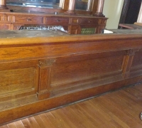 1405-sold... ANTIQUE FRONT AND BACK BAR- 12 FT. 8\'\' L X 8 FT. 6\'\' H