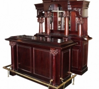 34...MAHOGANY FRONT & BACK BAR 88 H X 72 W