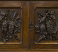 959 -  WALNUT-104\'\' H X 76\'\' WX 26\'\' D W MARBLE TOP