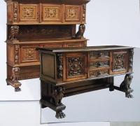 04H....... ANTIQUE BACK  &amp;  FRONT BAR...77-H-X-79-W-X-22-D,......C. 1880