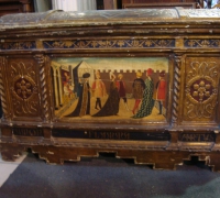 13-RARE C. 1500 GIOTTA DOWRY CHEST...46 W X 27 H X 20 D...SEE 27 TO 32