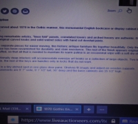 88 - Massive walnut bookcase - bar  -  115'' l x 115'' h x 36'' d base  -  24'' d top  -  circa 1870  - mint cond.