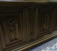 115-GREAT X - LG CARVED BOOKCASE --105'' H X 10' 4 '' W 