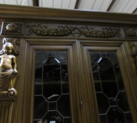 119-GREAT X - LG CARVED BOOKCASE --105\'\' H X 10\' 4 \'\' W 