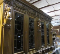 121-GREAT X - LG CARVED BOOKCASE --105\'\' H X 10\' 4 \'\' W 