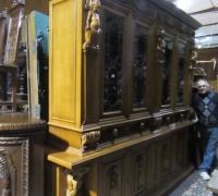 119-GREAT X - LG CARVED BOOKCASE --105'' H X 10' 4 '' W 