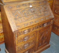 267-antique-slant-front-carved-desk