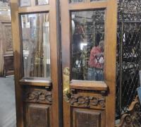 05D....Antique Beveled Glass Doors......c. 1870...Walnut 51 w x 82 h x 2 1/4" thick....