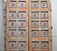 06A-A PAIR OF ARCHED DOORS-120 1/2 H X 36 1/2 IN W EACH