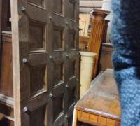 10B...Antique Castle Door...44 W H in 85 H....Same design both sides...6 panels high..C..1860