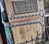 13C...C. 1850  - ANTIQUE CASTLE  DOOR   -  2 PC    DUTCH   DOOR  -  55 "  W  X  87 1/2"  H   X  2 3/4"   EXTRA   THICK  .