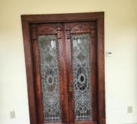 1T-THE-FINEST-ANTIQUE-LEADED-GLASS-JEWELED-DOORS-IN-THE-USA ........ C. 1880 -    48  W  X  82   H...-