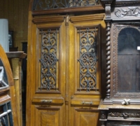 20KK...ANTIQUE IRON & MAHOGANY DOORS & TRANSOM & DOOR JAM 59