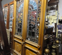 241 -  sold -great-pair-of-antique-stained-glass-doors-walnut-circa-1875-cincinnati-ohio-mint-condi