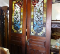 372 -  sold -great-pair-of-antique-stained-glass-cherry-doors-60-w-x-96-h