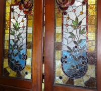 373 -  sold -great-pair-of-antique-stained-glass-cherry-doors-60-w-x-96-h