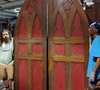 3G....C. 1870 Antique Castle Doors...72 W Pair X 114" H....