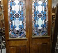 442-great-pair-of-antique-stained-glass-doors-walnut-with-37-jewels-in-each-door-54-w-x-89