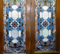443-great-pair-of-antique-stained-glass-doors-walnut-with-37-jewels-in-each-door-54-w-x-89