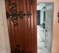 5H...ANTIQUE CASTLE DOOR INSTALLED - sold - MANY MORE ANTIQUE CASTLE DOORS = AVAILABLE = 32" W TO 48 " W - C. 1800 S