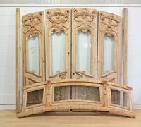 6C-GREAT-CARVED-ANTIQUE-UNIQUE-DOORWAY...9 FT W X 9 FT H --- C. 1880