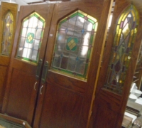 706= SWET OF 4 PCS. - pr. doors 64\'\' w ea. sidelight - 12\'\' w x 80\'\' h - c. 1890
